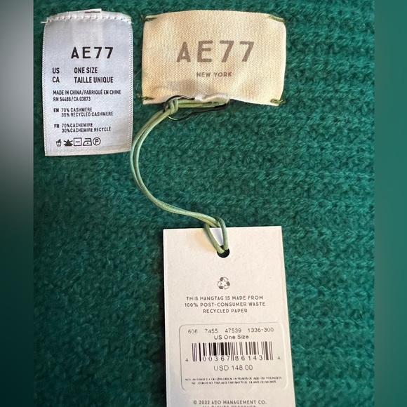 AE77 American Eagle NWT Women’s Cashmere Scarf.   Size OS I336 - Picture 5 of 7